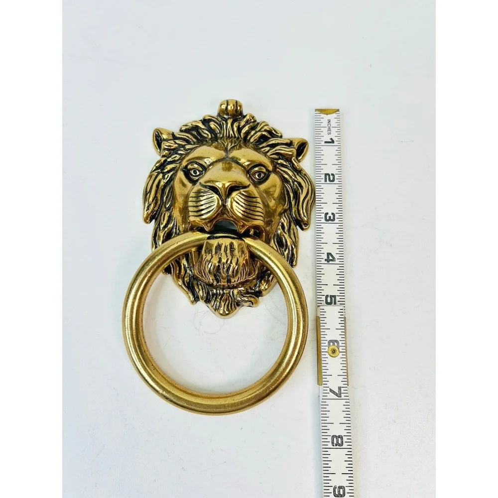 Brass Lion Door‎ Knocker Handle Pull Home Decor